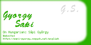 gyorgy sapi business card