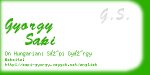 gyorgy sapi business card